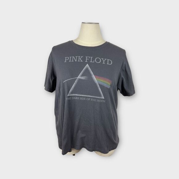 Pink Floyd The Dark Side of the Moon Distressed T Shirt Rock Tee Gray Fade XXL - Picture 1 of 4
